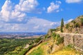 Summer landscape - view of the Klis Fortress and the city of Split Royalty Free Stock Photo