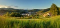 Summer landscape with village, Slovakia