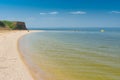 Summer landscapeat Kakhovka Reservoir located on the Dnepr River