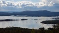 Lake view from Galtis mountain near Arjeplog in Sweden