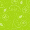 Summer Large Lime Textured Pattern Seamless Repeat Pattern Vector Royalty Free Stock Photo