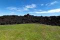 Summer 2018 Lava Flow In A Field At Isaac Hale Beach Park, Pohoiki, Big Island Of Hawaii, USA Royalty Free Stock Photo