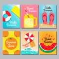 Summer layout design, cover book, banner, card design.