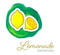 Summer lemonade poster with two lemon icons