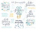 Summer Lettering Design Set - hand drawn