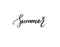 Summer lettering isolated word on white vector