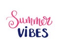 Summer letterings hand drawn brush multicolor letterings. Summer typography - hello summer. Handwritten inscription