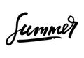 Summer life style inspiration quotes lettering. Handwritten calligraphy graphic design element. Summer motivational lettering typo