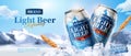 Summer light beer ads Royalty Free Stock Photo