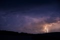 Summer lightning in Montsec, Lleida, Spain Royalty Free Stock Photo
