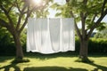 Clean air line dry white cotton clothes rope laundry clothesline