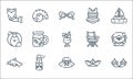 summer line icons. linear set. quality vector line set such as hammock, hat, dolphin, paper boat, sunscreen, beach ball, beach