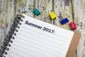 Summer 2017 list Royalty Free Stock Photo