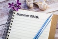 Summer 2018 list Royalty Free Stock Photo