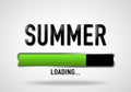 Summer - loading bar illustration concept Royalty Free Stock Photo