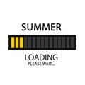 Summer loading. please wait. Flat design illustration.