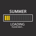 Summer loading. please wait. Flat design illustration.