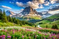 Summer at Logan Pass - Glacier National Park, MT Royalty Free Stock Photo