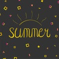 Summer logo design Royalty Free Stock Photo