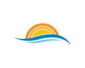 Summer logo vector icon Royalty Free Stock Photo