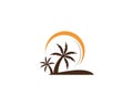 summer logo vector icon Royalty Free Stock Photo