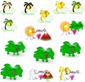 Summer Logos green Royalty Free Stock Photo