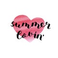 Summer lovin. Brush lettering. Royalty Free Stock Photo