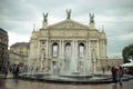 Lviv, Ukraine: National Opera and Ballet Theater on a rainy day