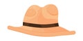 Summer man hat vector. Cap, panama hat for women, men, head protection from