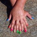 Summer manicure. Royalty Free Stock Photo