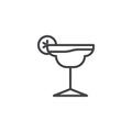 Summer Margarita Cocktail line icon Royalty Free Stock Photo