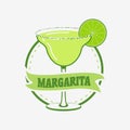 Summer Margarita Cocktail Vector Concept. Royalty Free Stock Photo