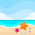 Summer Marine Beach Sand Sea Star Starfish Card