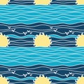 Summer Marine Seamless Pattern