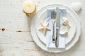 Summer marine style table setting Royalty Free Stock Photo