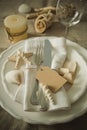 Summer marine style table setting Royalty Free Stock Photo