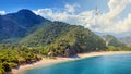 Summer mediterranean coastal landscape - view of the Cirali Olympos Beach