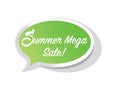 summer mega sale bright message bubble isolated
