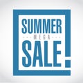 Summer mega Sale exclamation box message