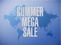 summer mega sale message concept illqustration