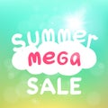 Summer mega sale offer template