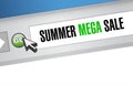 summer mega sale Web browser message