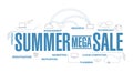 summer mega sales diagram plan concept isolated Royalty Free Stock Photo