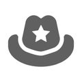 Summer, men hat icon. Gray color version Royalty Free Stock Photo