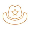 Summer, men hat line icon. Outline vector Royalty Free Stock Photo