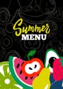 Summer menu cover.