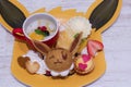 Summer Menu at the Pokemon Center in Nihonbashi, Dessert plate designed according to the character Eevee