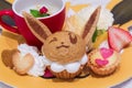 Summer Menu at the Pokemon Center in Nihonbashi, Dessert plate designed according to the character Eevee
