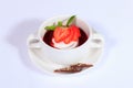 Summer menu.Strawberry dessert.