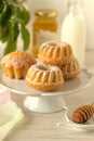 Mini bundt cake on a table